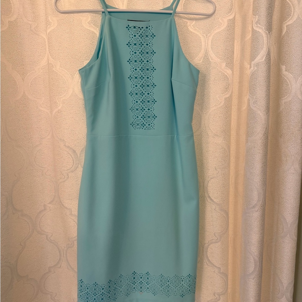 Banana Republic Aqua Lace Midi Dress